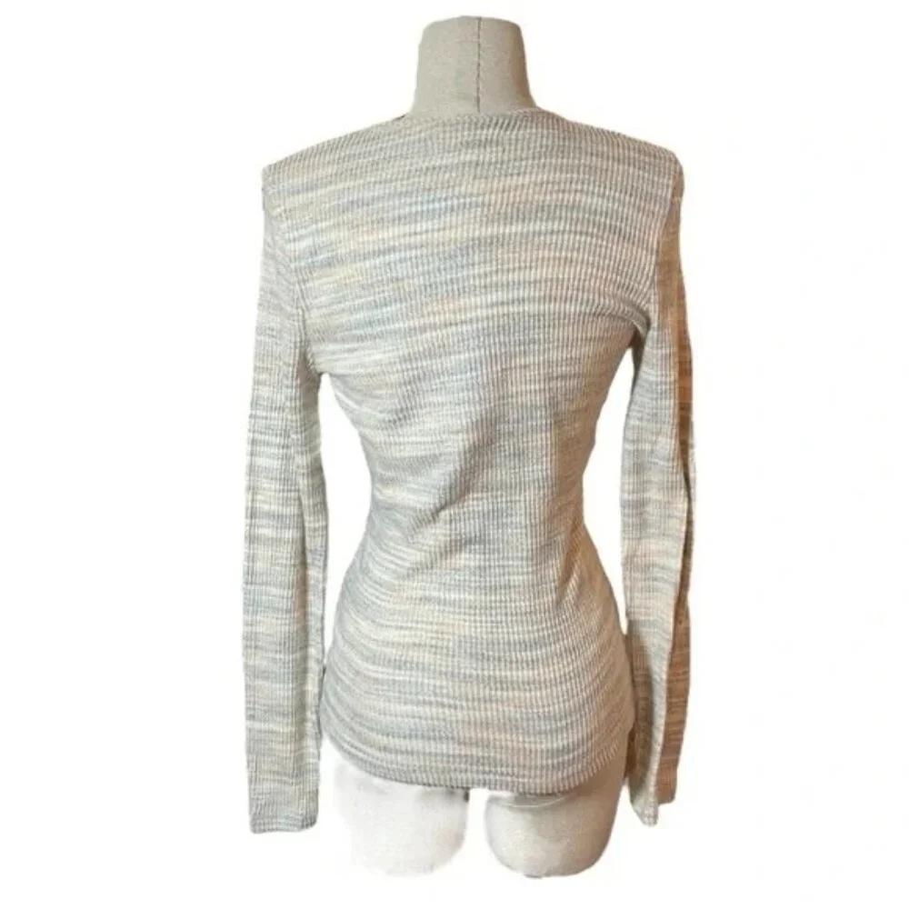 Madewell Space Dye Faux Wrap Long Sleeve Top - Picture 9 of 9